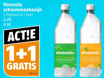 Poiesz Vintastic schoonmaakazijn 2 flessen à 1 liter aanbieding