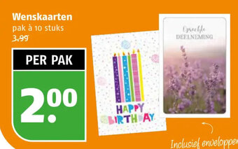 Poiesz Wenskaarten pak à 10 stuks aanbieding