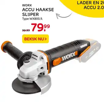 Praxis Worx accu haakse sluper type wx800.9. aanbieding