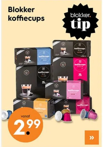 Blokker Blokker koffiecups aanbieding