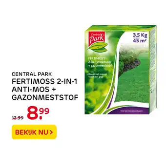 Praxis Central park fertimoss 2-In-1 anti-mos + gazonmeststof aanbieding