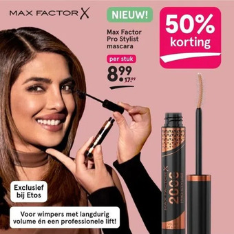 Etos Max factor pro stylist aanbieding