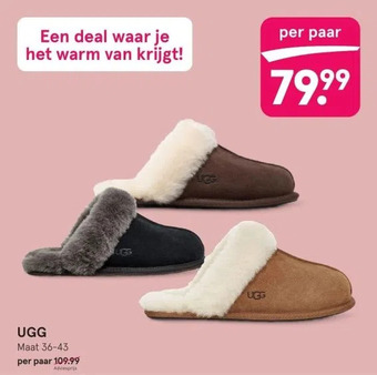 Etos Ugg maat 36-43 per paar 109.99 aanbieding