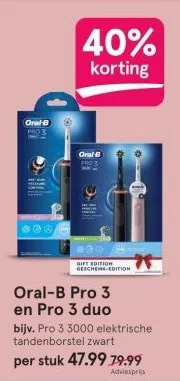 Etos Oral-b pro 3 en pro 3 duo aanbieding