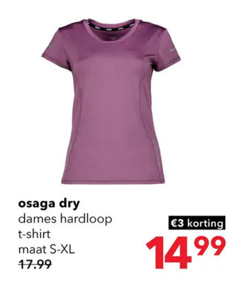 Scapino Osaga dry dames hardloop t-shirt maat S-XL aanbieding