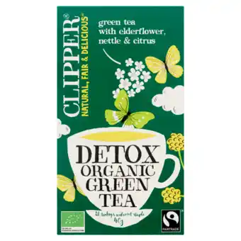 Dekamarkt Clipper green tea bio green detox 20 zakjes aanbieding