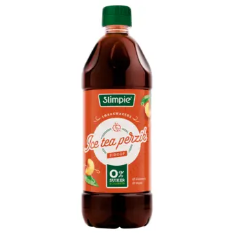 Dekamarkt Slimpie limonadesiroop ice tea peach 0% aanbieding