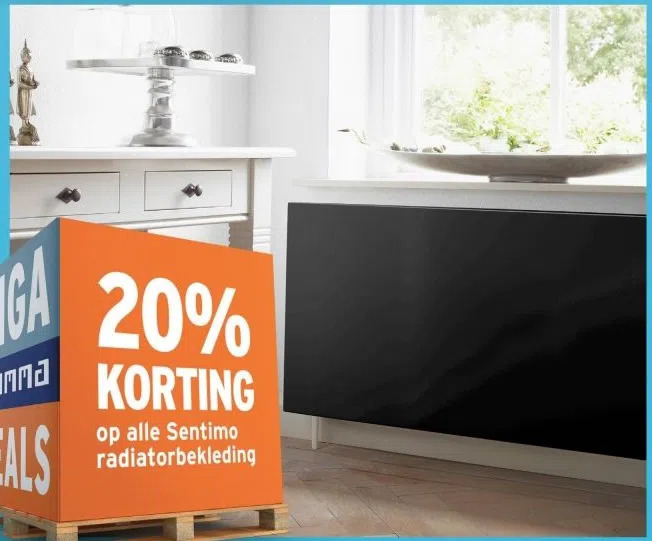 20% korting op alle sentimo radiatorbekleding aanbieding bij GAMMA