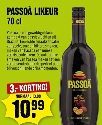 Dirck 3 PASSOÃ LIKEUR 70 cl aanbieding