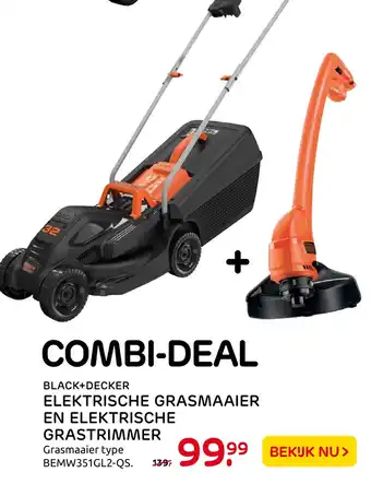 Praxis Black+Decker Elektrische Grasmaaier En Elektrische Grastrimmer aanbieding