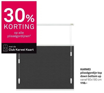 Karwei KARWEI plisségordijn top down bottom up aanbieding