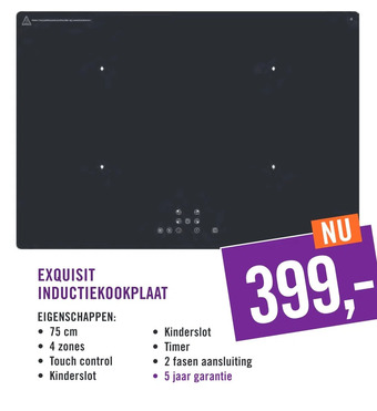 Keukendepot Exquisit inductiekookplaat aanbieding