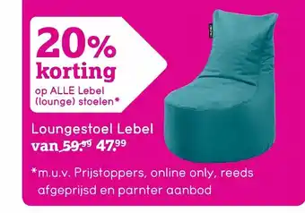 Leen Bakker Lebel Loungestoel aanbieding