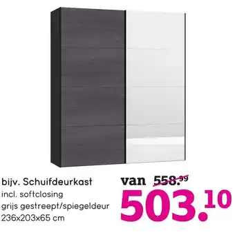 Leen Bakker Schuifdeurkast aanbieding