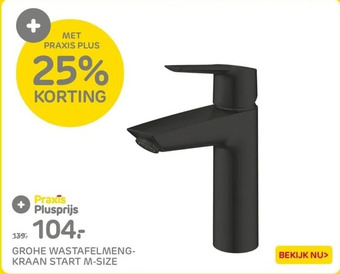 Praxis Grohe wastafelmengkraan start m-size aanbieding