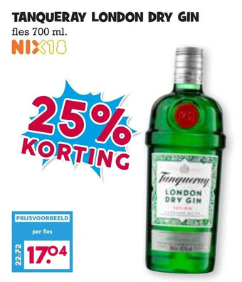 Boon`s Markt Tanqueray london dry gin aanbieding