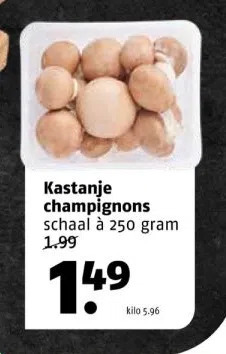 Poiesz Kastanje champignons aanbieding