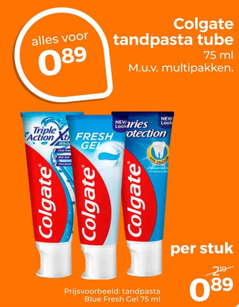 Trekpleister Colgate tandpasta tube aanbieding