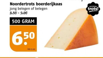 Poiesz Noordertrots boerderijkaas jong belegen of belegen aanbieding