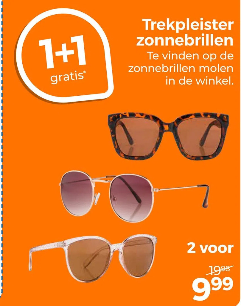 Trekpleister Trekpleister zonnebrillen aanbieding