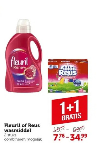 Coop Fleuril of reus wasmiddel aanbieding