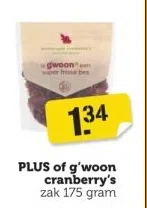 Coop Plus of g'woon cranberry's aanbieding