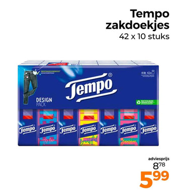 Trekpleister Tempo zakdoekjes aanbieding