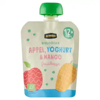 Jumbo Jumbo fruithapje appel, yoghurt & mango biologisch 12+ maanden 85g aanbieding