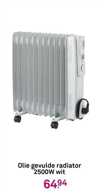 Karwei Olie gevulde radiator 2500W wit aanbieding