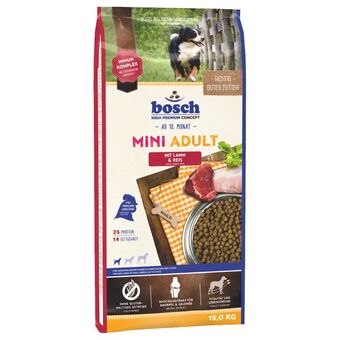 Zooplus 2x15kg bosch mini adult lam & rijst hondenvoer aanbieding