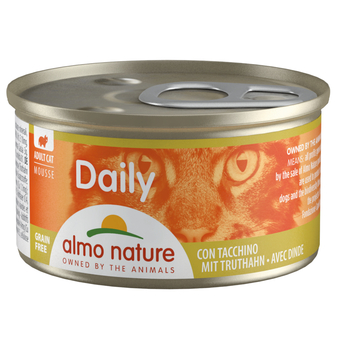 Zooplus 6x85g mousse met kalkoen almo nature daily menu kattenvoer aanbieding