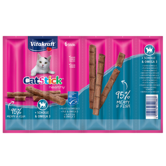 Zooplus 6x6g cat stick healthy schol & omega-3 vitakraft kattensnacks aanbieding