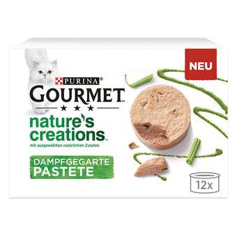 Zooplus 12x85g nature's creations pate: kip & wortelen gourmet kattenvoer aanbieding