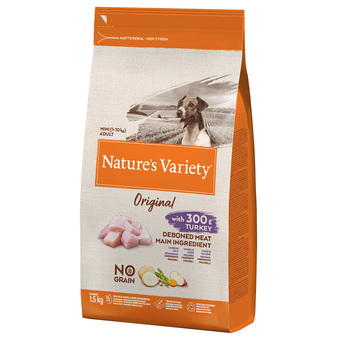 Zooplus 1,5kg nature's variety original nograin mini adult truthahn hundefutter trocken aanbieding