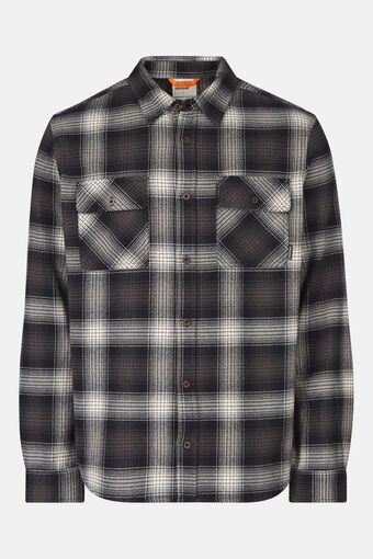 Bever Ayacucho heavy flannel shirt grijs aanbieding