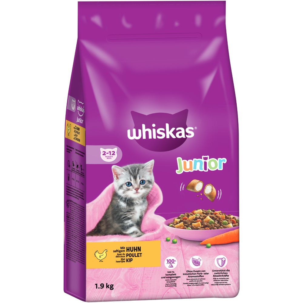 1,9kg junior kip whiskas kattenvoer aanbieding bij Zooplus