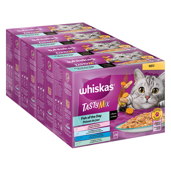 Zooplus Voordeelpakket whiskas tasty mix portiezakjes 96 x 85 g - fish of the day in saus aanbieding