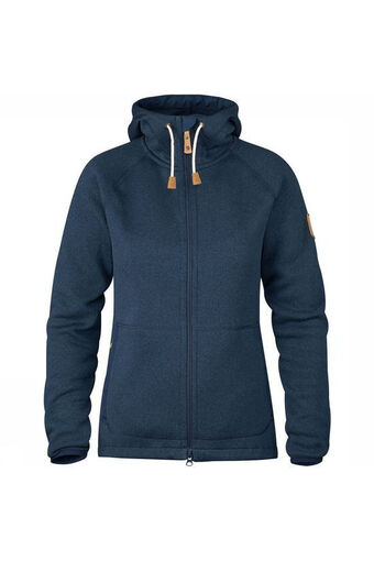 Bever Fjällräven övik fleece hoodie w blauw aanbieding