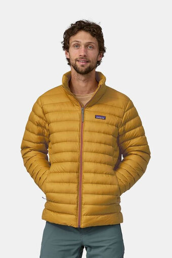 Bever Patagonia down sweater jacket geel aanbieding