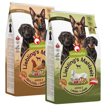 Zooplus Dubbelpak: granatapet hondenvoer - mix: adult gevogelte & adult lam (2 x 10 kg) aanbieding