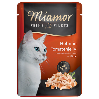 Zooplus Miamor fijne filets in saus kattenvoer 24 x 100 g - kip & tomaat aanbieding