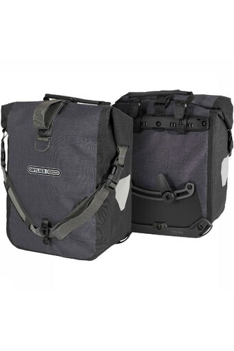 Bever Ortlieb sport roller plus dubbele fietstas donkergrijs/middengrijs aanbieding