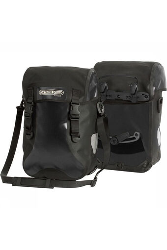 Bever Ortlieb sport packer classic dubbele fietstas zwart/donkergrijs aanbieding
