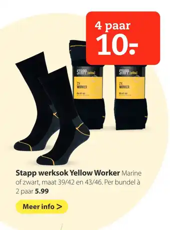 Boerenbond Stapp werksok yellow worker aanbieding