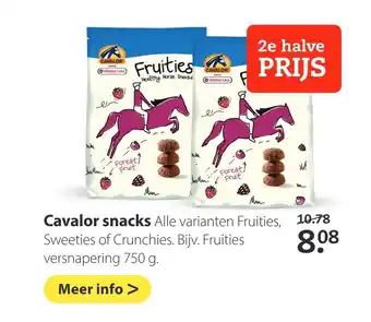 Boerenbond Cavalor snacks 750g aanbieding