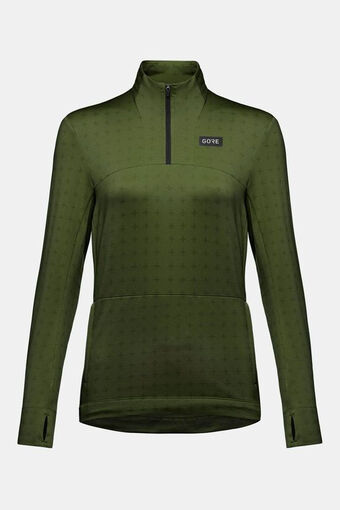 Bever Gore wear everyday thermo 1/4 zip groen aanbieding