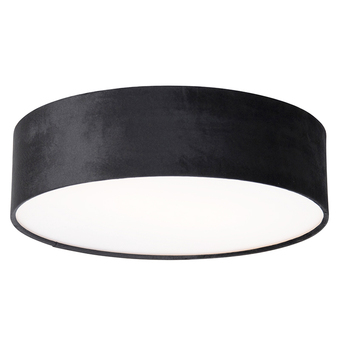 Lampenlicht.nl Moderne plafondlamp zwart 40 cm met gouden binnenkant - drum aanbieding