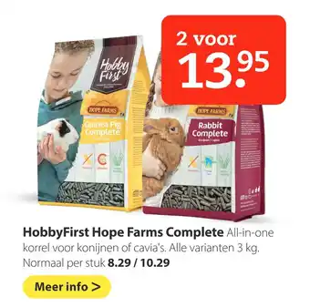 Boerenbond Hobby first hope farms complete 3kg aanbieding