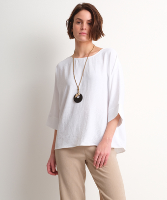 terStal Dames uni top met ketting wit in maat aanbieding