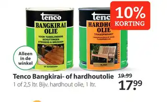 Boerenbond Tenco bangkirai- of hardhoutolie 1 liter aanbieding